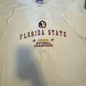 Vintage FSU 1998 White- embroidered t shirt  size large